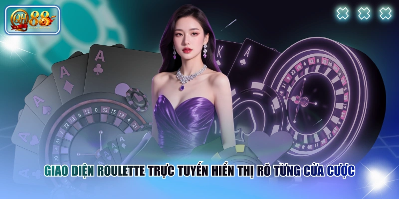 Giao diện roulette trực tuyến hiển thị rõ từng cửa cược